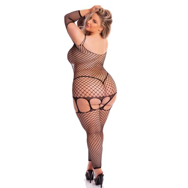 Pink Lipstick In My Head Net Bodystocking For Cheap - Image 4