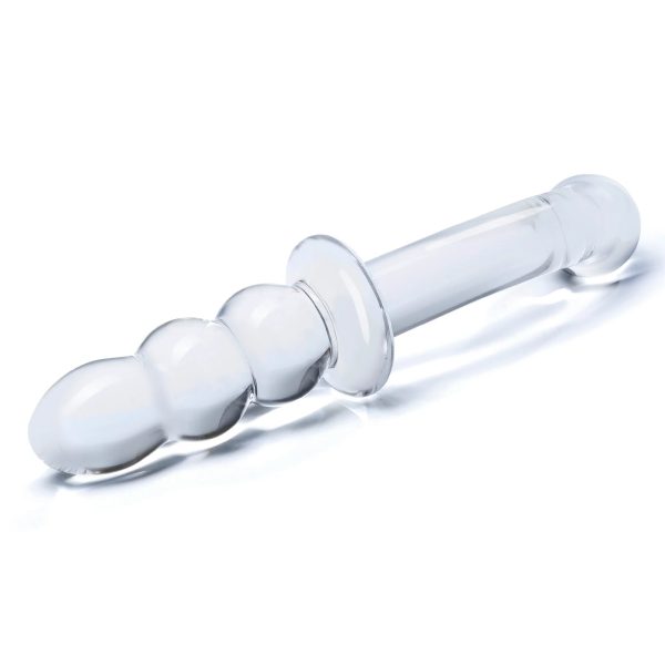 8 inch Ribbed G-Spot Glass Dildo For Sale - Image 4
