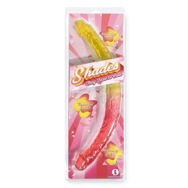 Shades Double Dildo - Pink and Yellow on Sale - Image 2