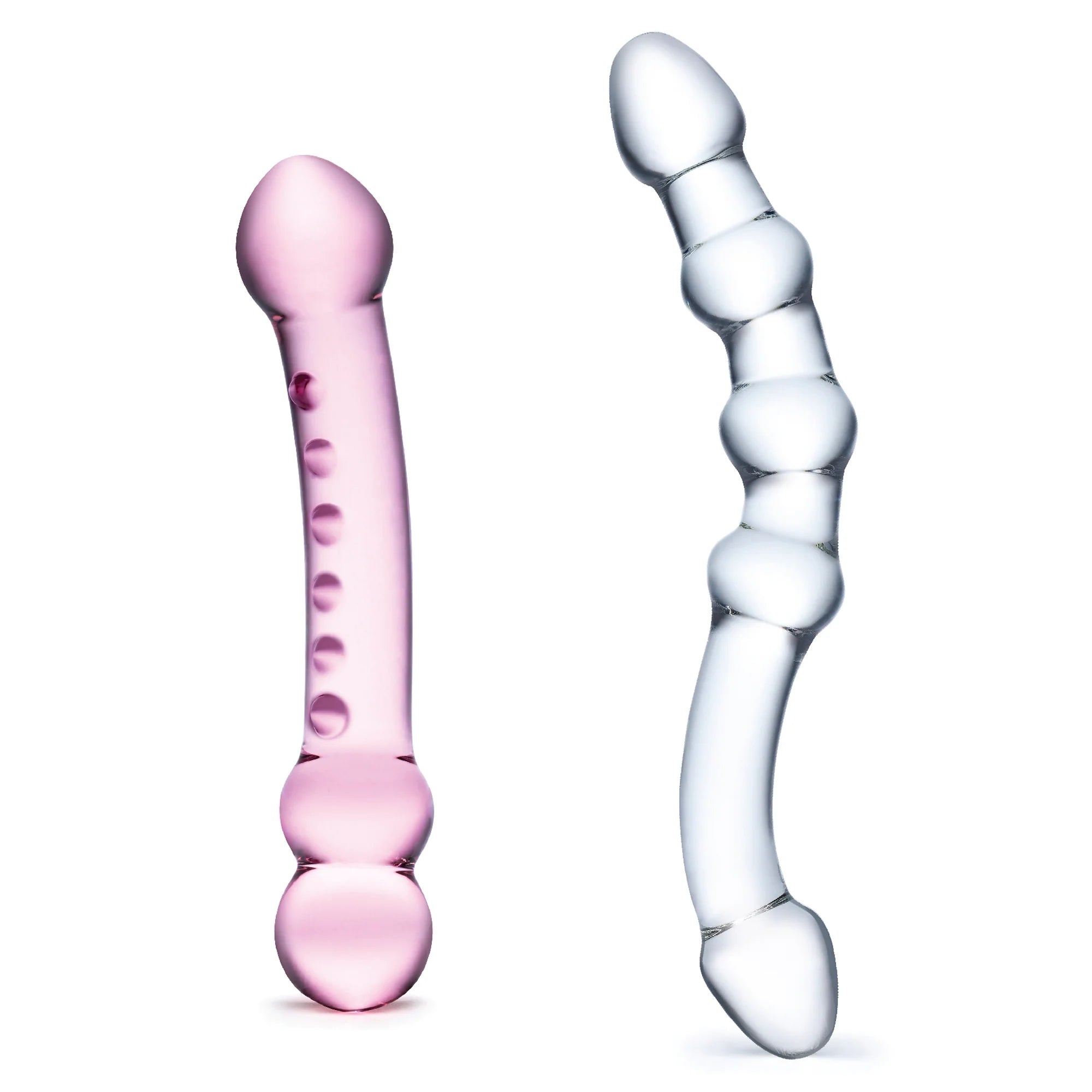 2PC Double Pleasure Set Double Pleasure Glass Dildo Set Cheap