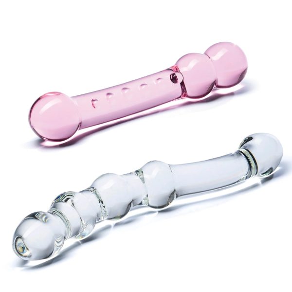 2PC Double Pleasure Set Double Pleasure Glass Dildo Set Cheap - Image 4